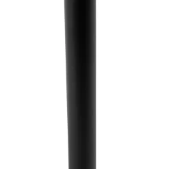 Moderne tafellamp zwart met boucle kap lichtbruin 35 cm - Simplo