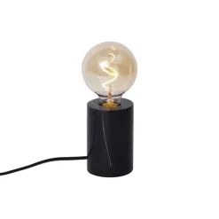 Moderne tafellamp zwart marmer - Marissa