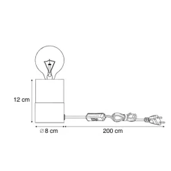 Moderne tafellamp zwart marmer - Marissa
