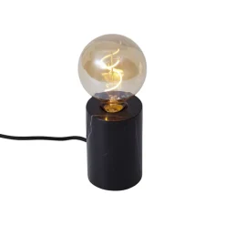 Moderne tafellamp zwart marmer - Marissa