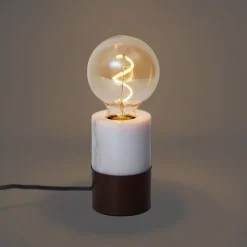 Moderne tafellamp zwart marmer - Marissa