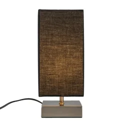 Moderne tafellamp zwart met staal - Milo