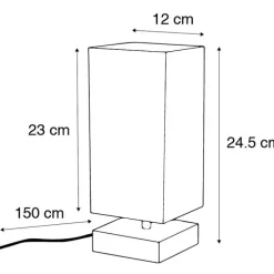 Moderne tafellamp zwart met staal - Milo