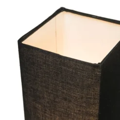 Moderne tafellamp zwart met staal - Milo