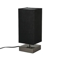 Moderne tafellamp zwart met staal - Milo