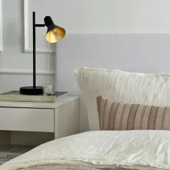 Moderne tafellamp zwart met goud 1-lichts - Magno