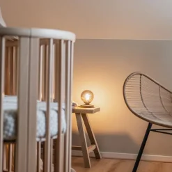 Moderne tafellamp zwart met smoke glas - Athens