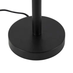 Moderne tafellamp zwart met kap grijs 25 cm - Simplo