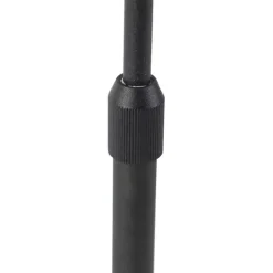 Moderne tafellamp zwart stoffen kap grijs 25 cm verstelbaar - Parte