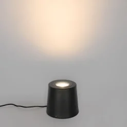 Moderne tuinspot zwart rond IP65 AR111 - Lennard