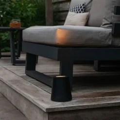 Moderne tuinspot zwart rond IP65 - Lennard