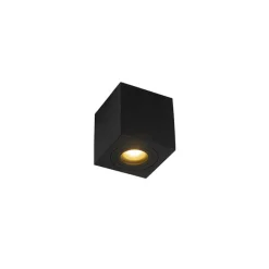 Moderne vierkante badkamer spot zwart - Capa