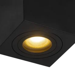 Moderne vierkante badkamer spot zwart - Capa