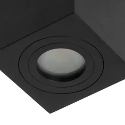 Moderne vierkante badkamer spot zwart - Capa