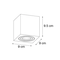 Moderne vierkante badkamer spot zwart - Capa