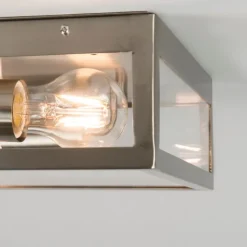 Moderne vierkante buiten plafondlamp staal 2-lichts - Rotterdam