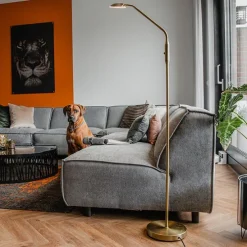 Moderne vloerlamp brons incl. LED - Eva
