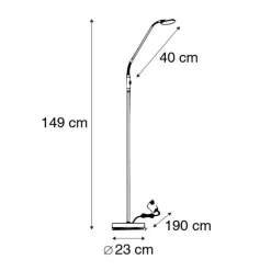 Moderne vloerlamp brons incl. LED - Eva