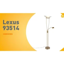 Moderne vloerlamp brons incl. LED en dimmer - Lexus