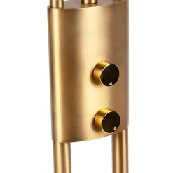 Moderne vloerlamp brons incl. LED en dimmer - Lexus