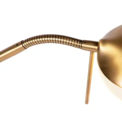 Moderne vloerlamp brons incl. LED en dimmer - Lexus