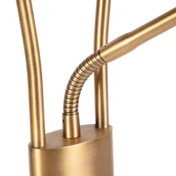 Moderne vloerlamp brons incl. LED en dimmer - Lexus