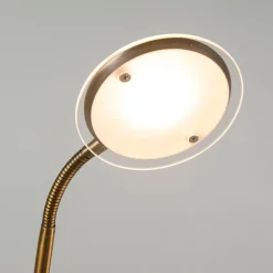 Moderne vloerlamp brons met leeslamp incl. LED - Eva