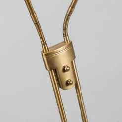 Moderne vloerlamp brons met leeslamp incl. LED - Eva