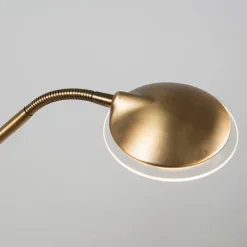 Moderne vloerlamp brons met leeslamp incl. LED - Eva