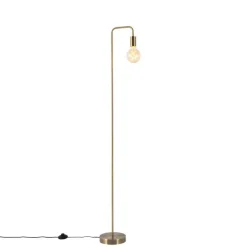 Moderne vloerlamp brons rond 145cm - Facil