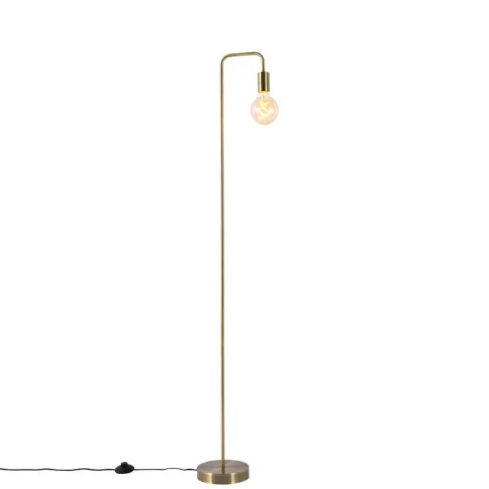 Moderne vloerlamp brons rond 145cm - Facil