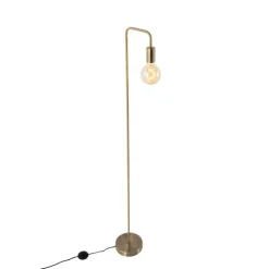 Moderne vloerlamp brons rond 145cm - Facil