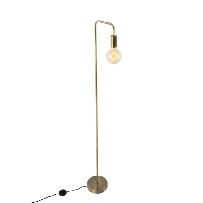 Moderne vloerlamp brons rond 145cm - Facil