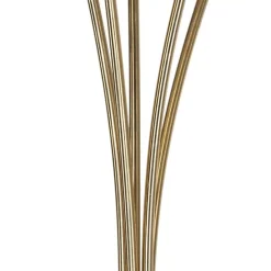 Moderne vloerlamp goud 5-lichts met smoke glas - Athens