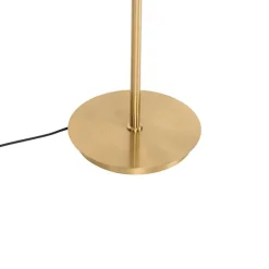 Moderne vloerlamp goud 5-lichts met smoke glas - Athens