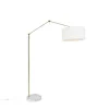 Moderne vloerlamp goud met kap wit 50 cm verstelbaar - Editor