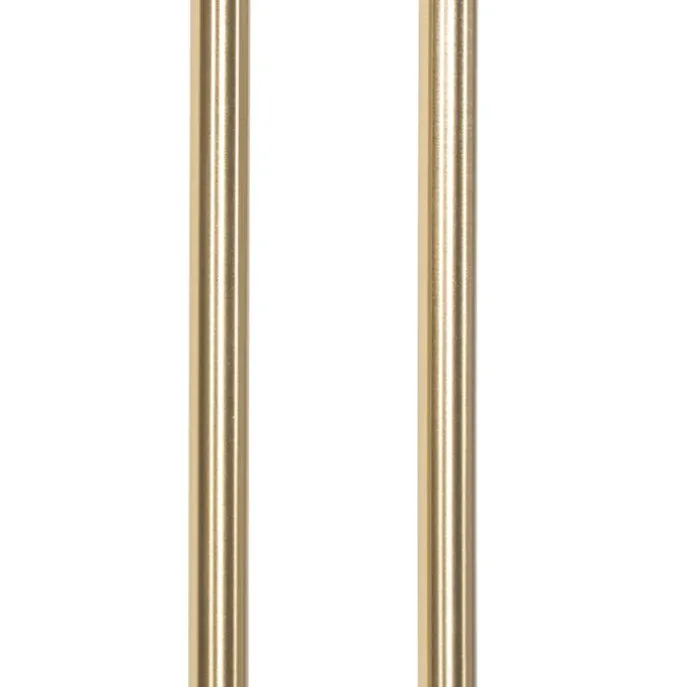 Moderne vloerlamp goud met leesarm incl. LED en dimmer - Divo