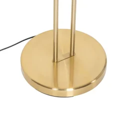 Moderne vloerlamp goud met leesarm incl. LED en dimmer - Divo