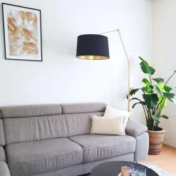 Moderne vloerlamp goud verstelbaar - Editor