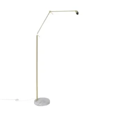 Moderne vloerlamp goud velours kap roze 50 cm - Editor