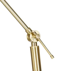 Moderne vloerlamp goud velours kap grijs 50 cm - Editor