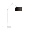 Moderne vloerlamp goud velours kap zwart 50 cm - Editor