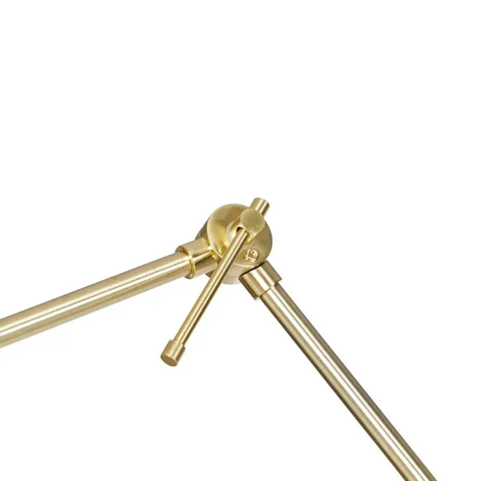 Moderne vloerlamp goud velours kap zwart 50 cm - Editor