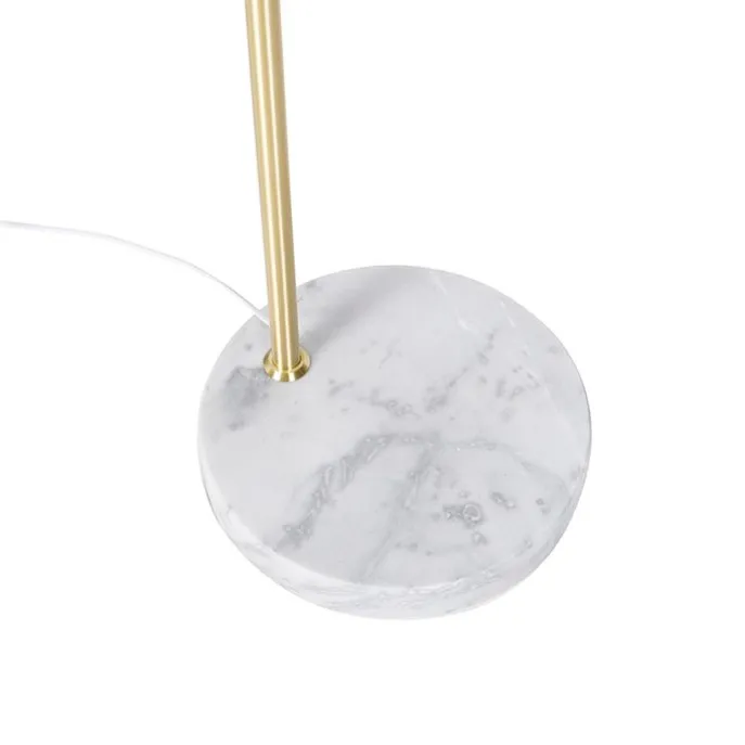 Moderne vloerlamp goud velours kap zwart 50 cm - Editor