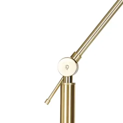 Moderne vloerlamp goud velours kap zwart 50 cm - Editor