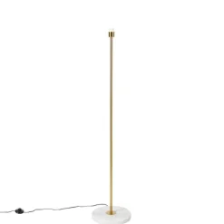 Moderne vloerlamp messing met marmeren voet- Kaso