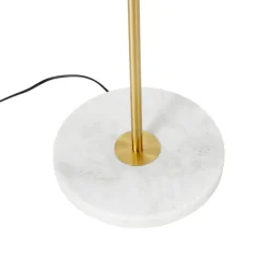 Moderne vloerlamp messing met marmeren voet- Kaso