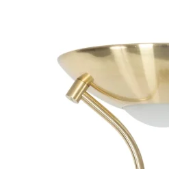 Moderne vloerlamp messing met leeslamp incl. LED dim to warm - Diva