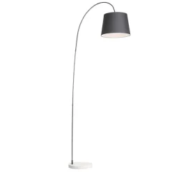 Moderne vloerlamp met zwarte kap - Bend