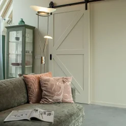 Moderne vloerlamp staal incl. LED en dimmer - Lexus